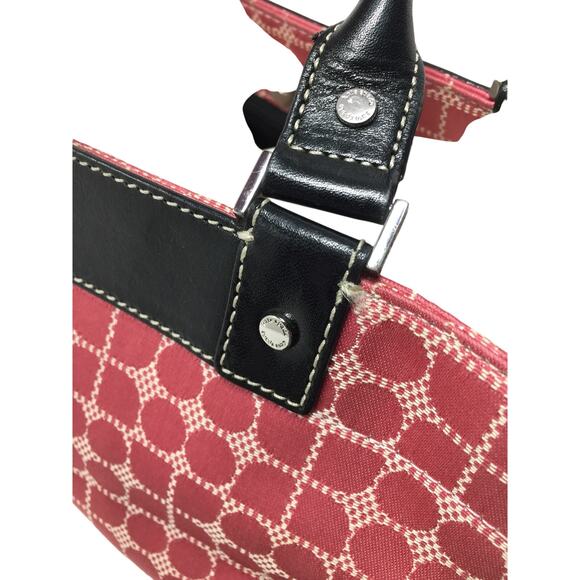 Kate Spade New York Medium Pink Canvas & Leather Satchel Shoulder Bag - Picture 12 of 16